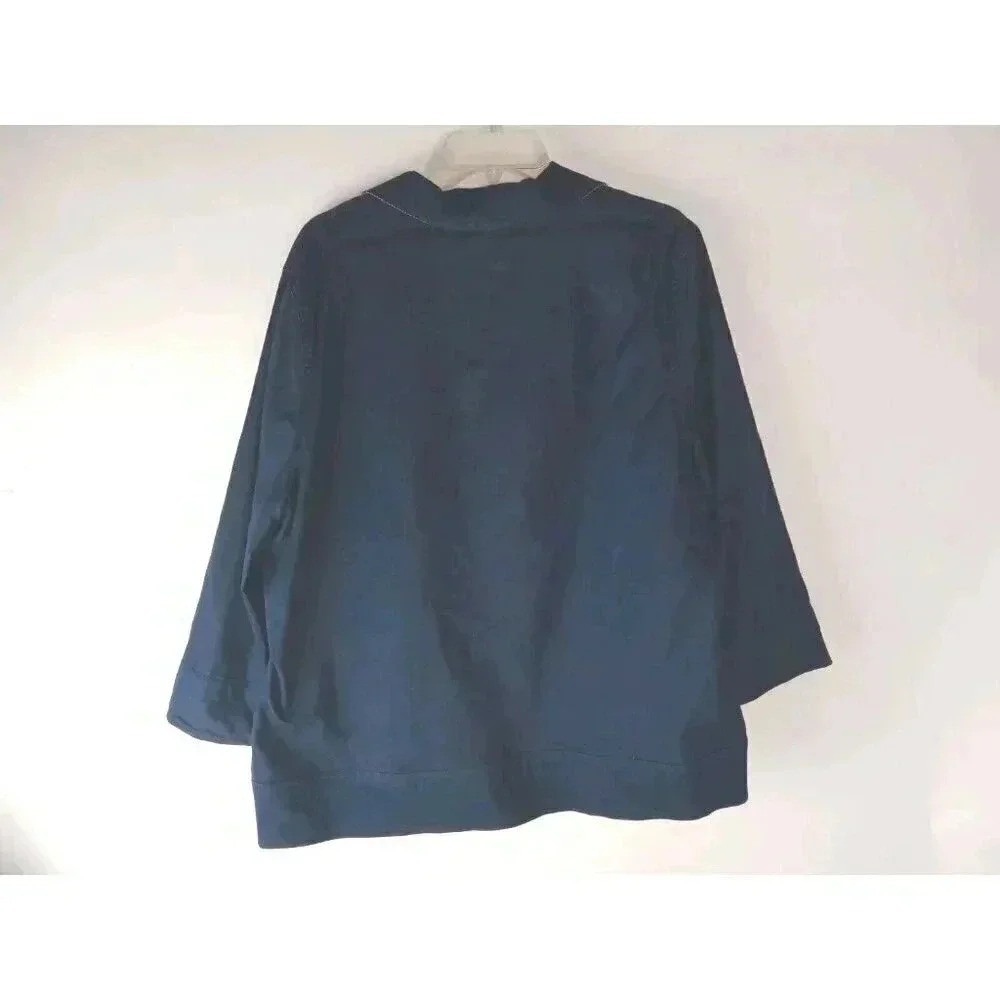 Alfred Dunner Womens Floral  Two Piece Blouse Set Long Sleeve sz Jacket 16 Top L - Picture 14 of 16